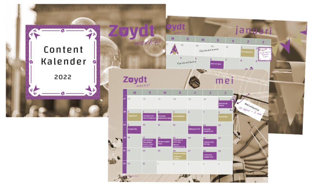 Inhaakkalender 2022 Zuydt Werkt