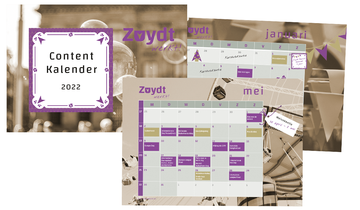 Inhaakkalender 2022 Zuydt Werkt!